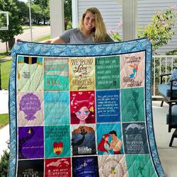 The Little Mermaid 20 Pics Quilt Blanket 01 and Home Decor