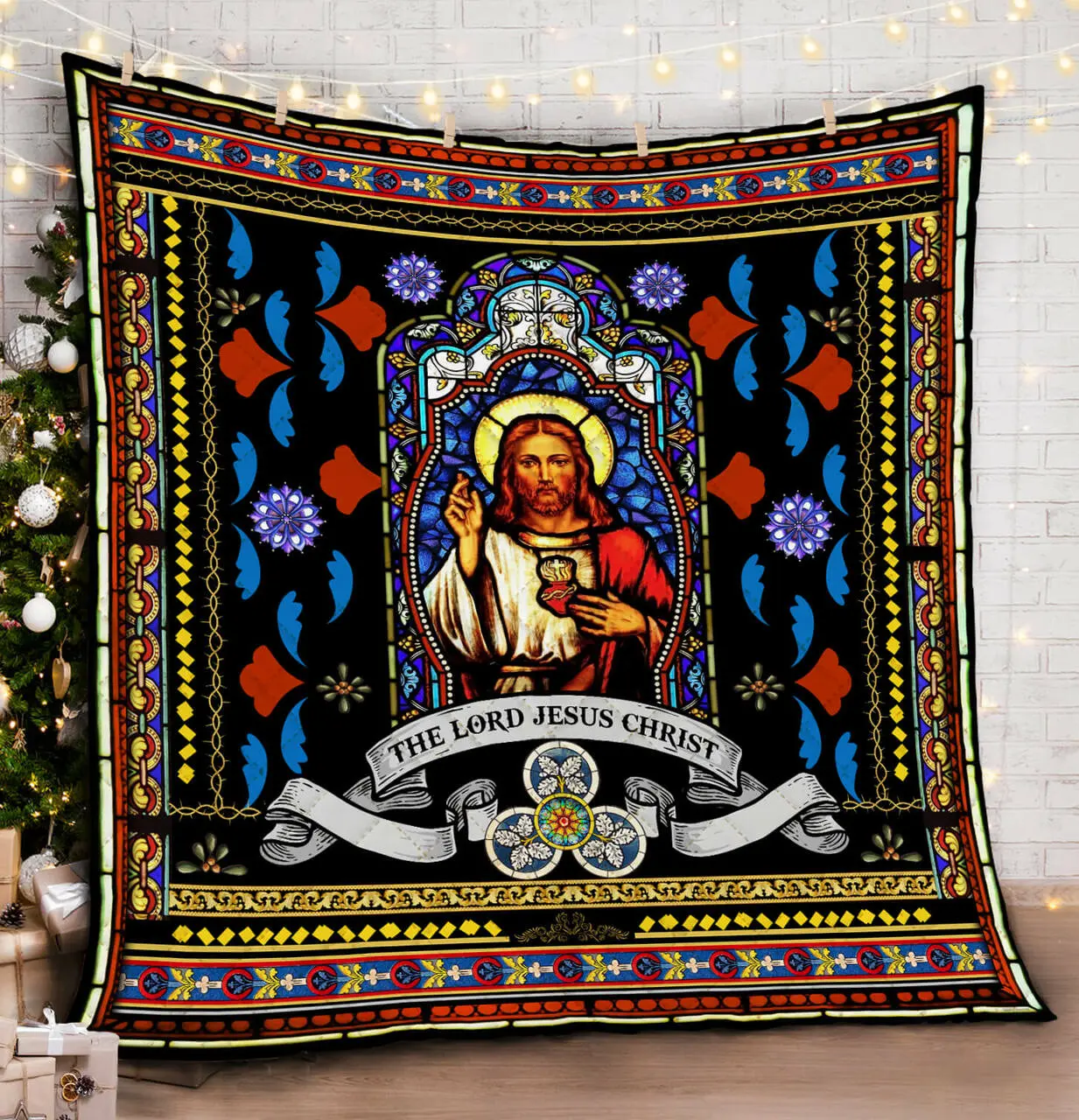 The Lord Jesus Christ Quilt Blanket and Home Decor