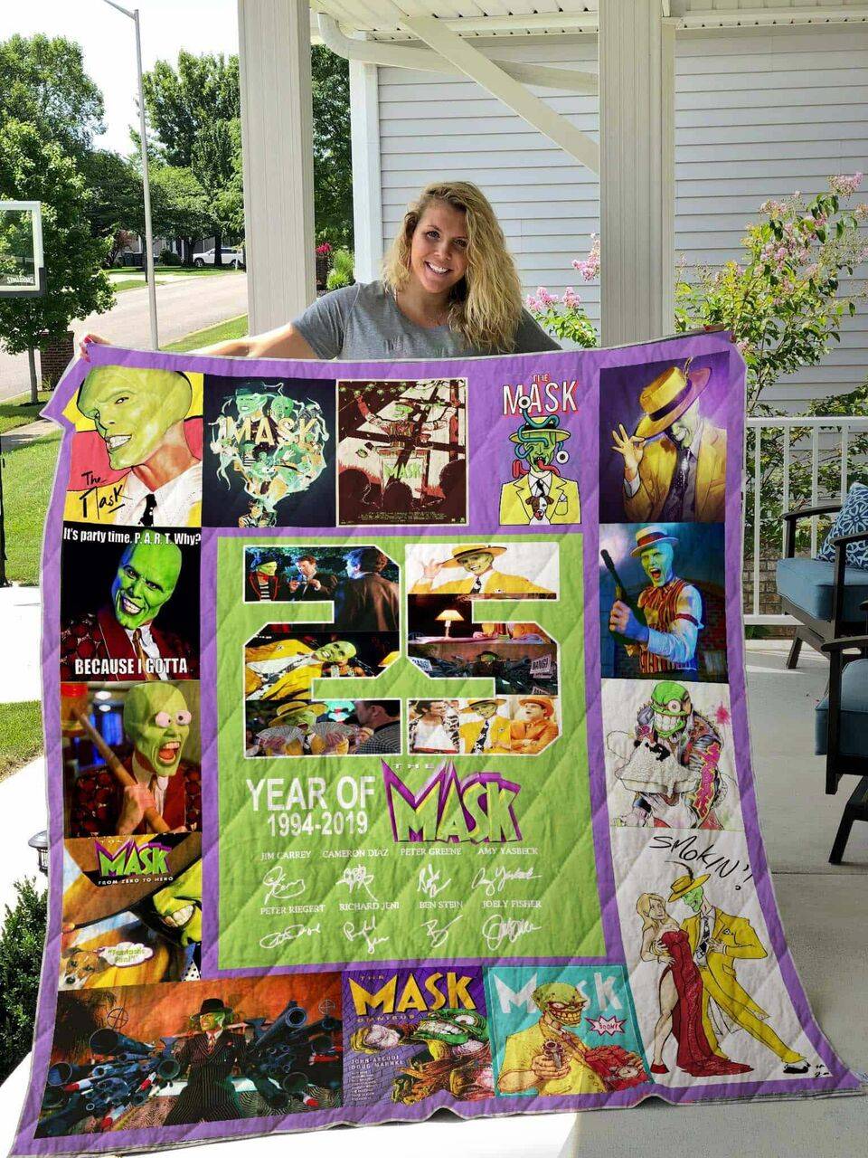 The Mask 1994 Quilt Blanket and Home Decor