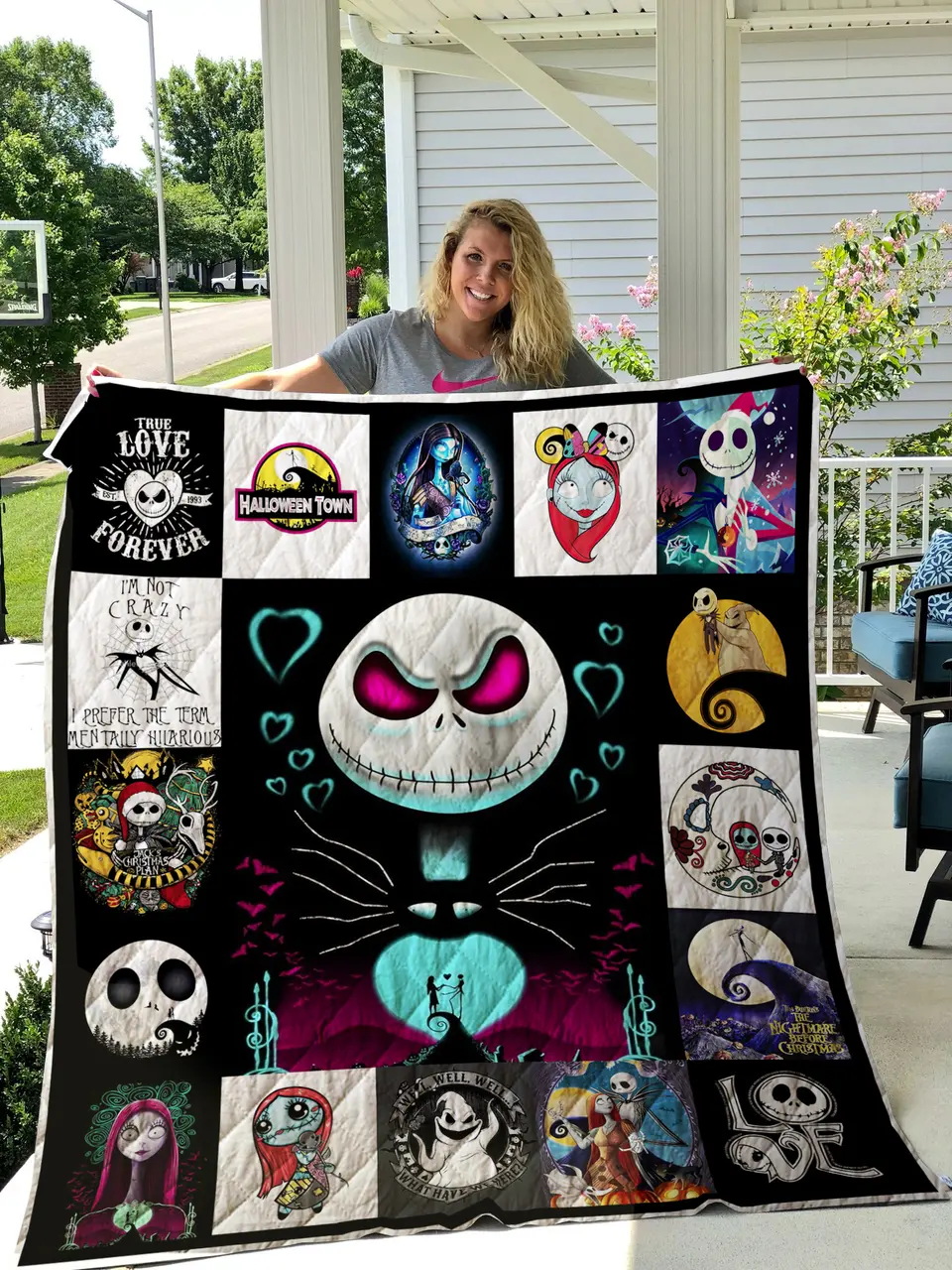 The Nightmare Before Christmas Poster Quilt and Home Decor