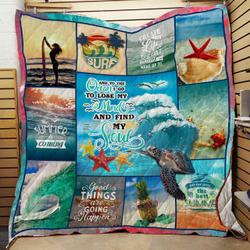 The Ocean Is Calling And I Must Go Quilt M0608-5  Quilt and Home Decor