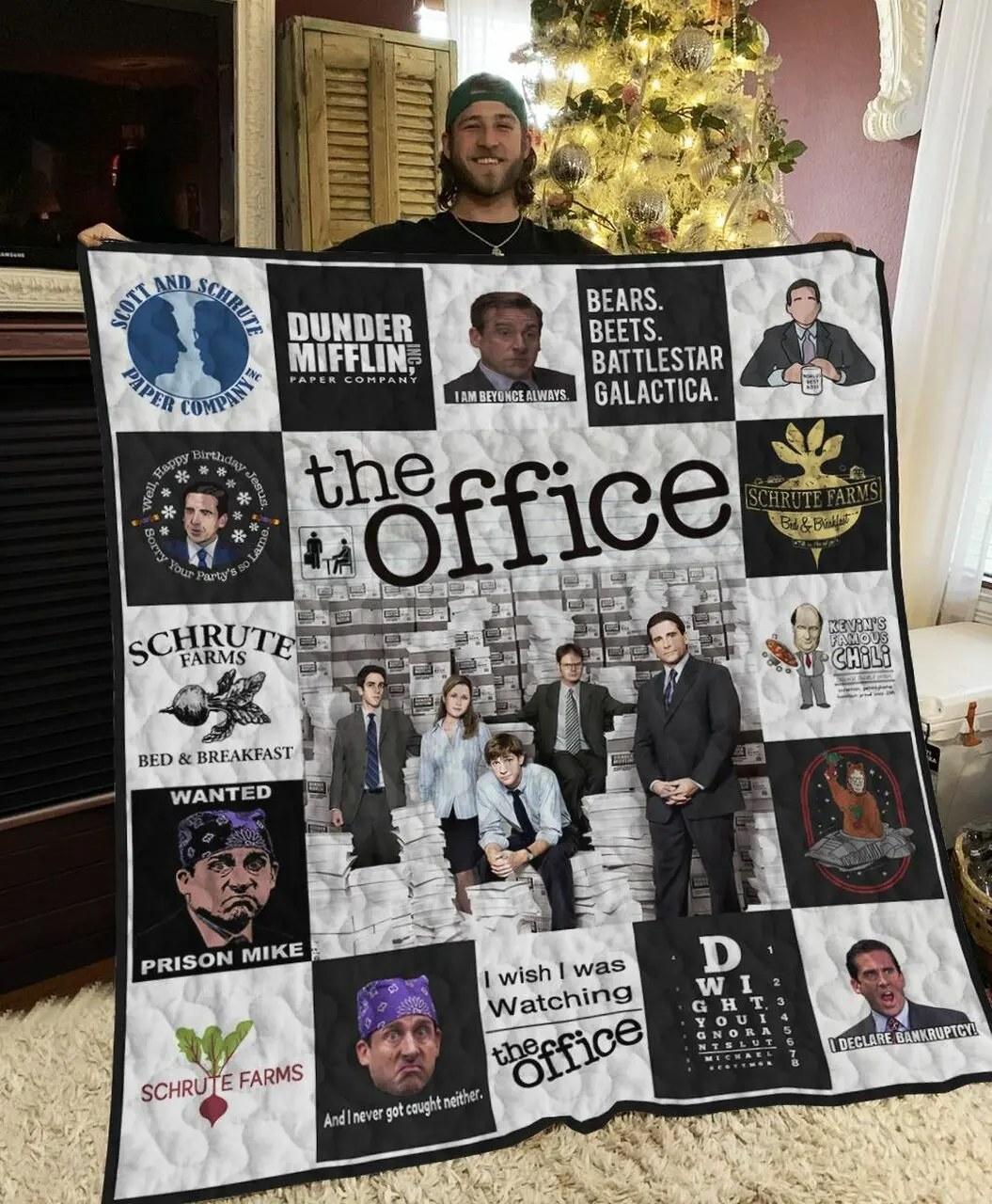 The Office Poster Quilt Blanket and Home Decor