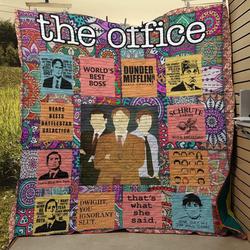 The Office Tv Series The Best Quotes Quilt Blanket and Home Decor