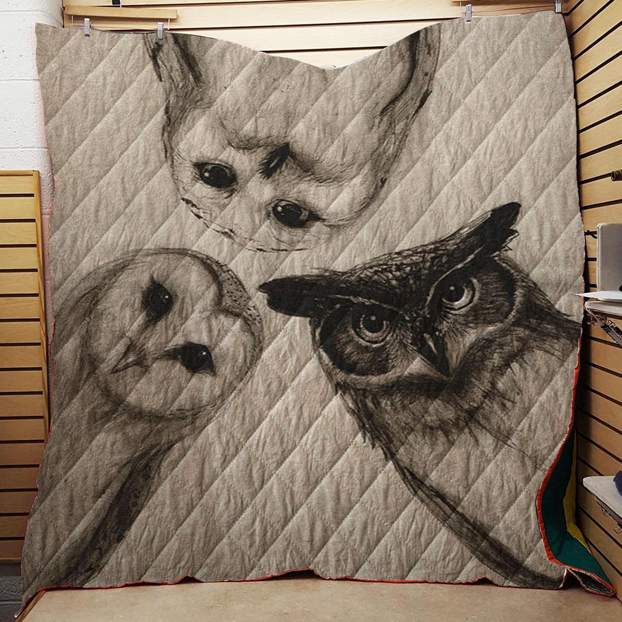 The Owl’S 3 Throw Quilt Blanket and Home Decor