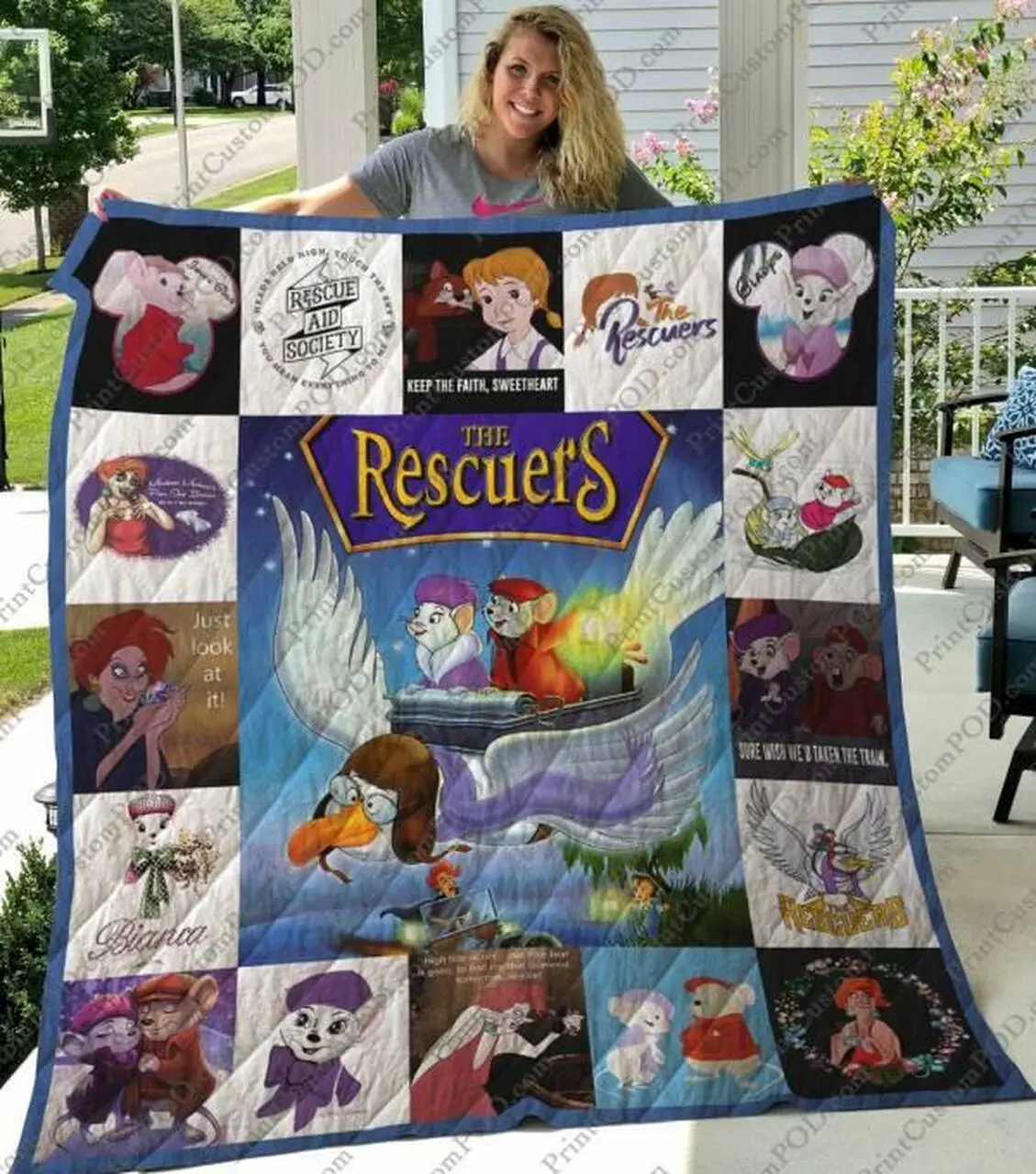 The Rescuers Quilt Blanket Limited Quilt Blanket and Home Decor
