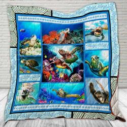 The Sea Turtle Cl22100507Mdq Quilt Blanket and Home Decor