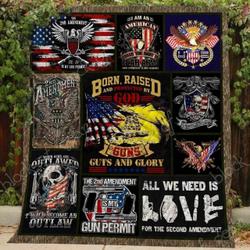 The Second Amendment Blanket Kc1507 Quilt and Home Decor