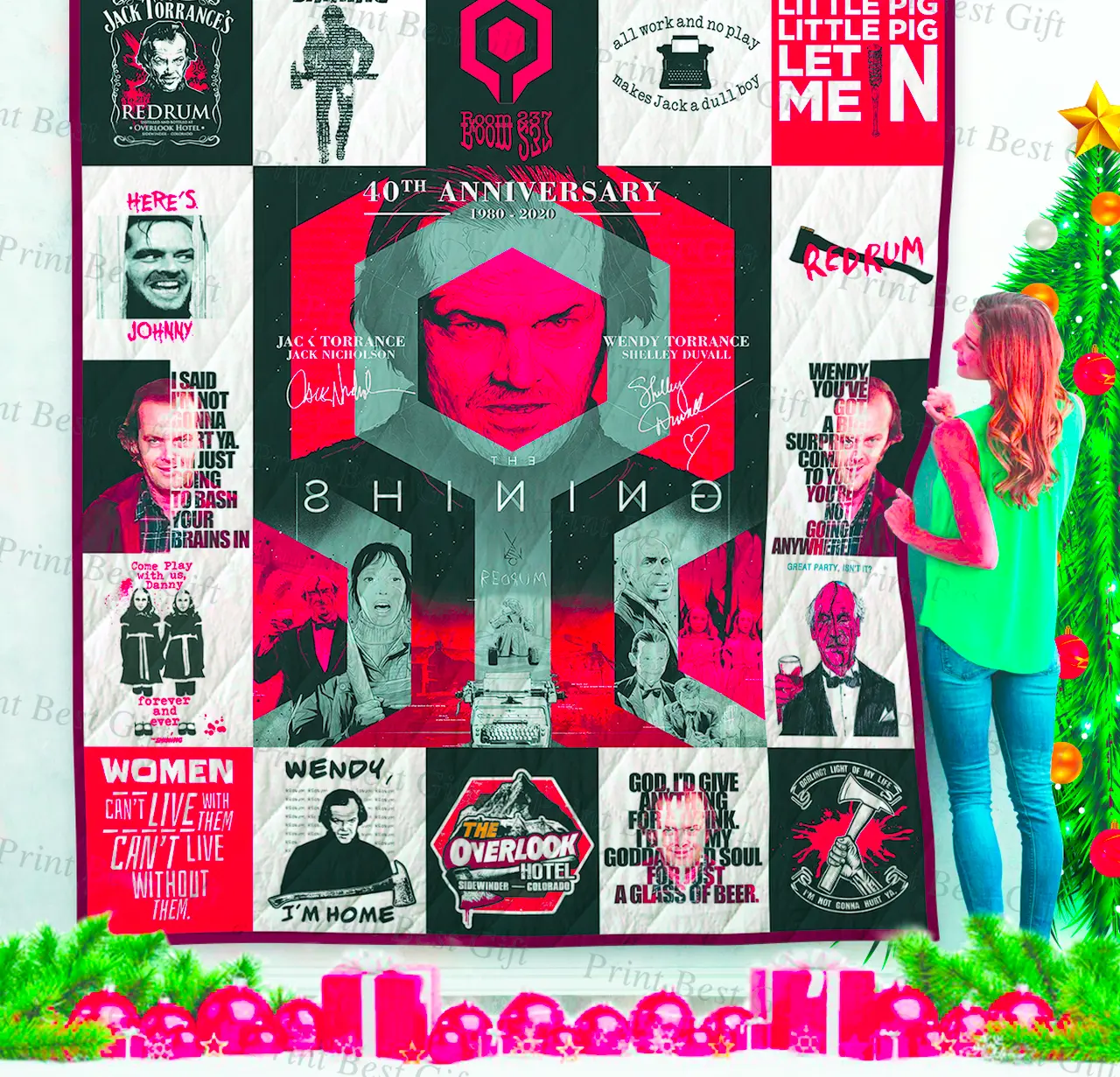The Shining Poster Quilt Blanket Ver 4 and Home Decor