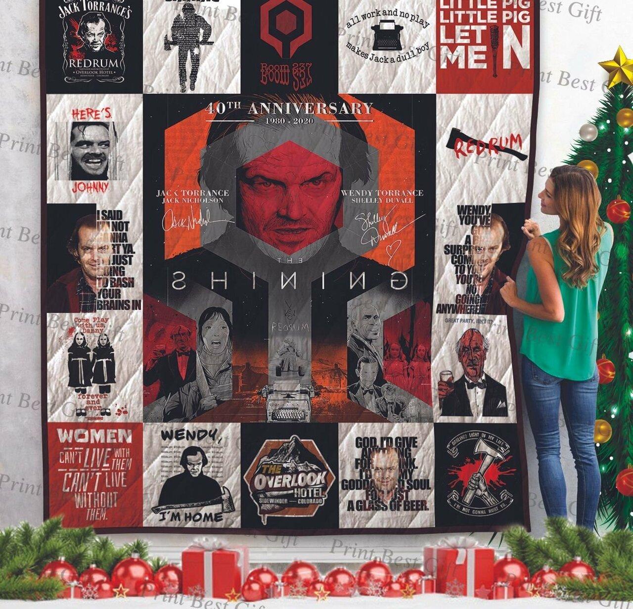 The Shining Poster Quilt Blanket Ver 4 and Home Decor