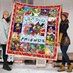 The Simpsons Christmas Xmas Gift Idea Quilt and Home Decor