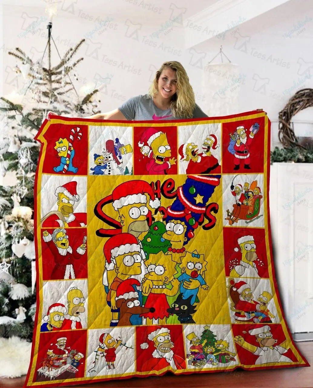 The Simpsons Quilt Blanket 02225 and Home Decor