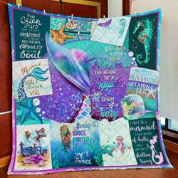 The Soul Of A Mermaid Quilt Blanket and Home Decor