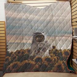 The Sunflower Galaxy  Messier 63 Throw Quilt Blanket and Home Decor