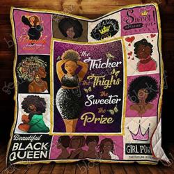The Thicker The Thighs The Sweeter The Prize Blanket Kc1207 Quilt and Home Decor