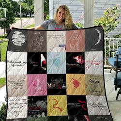 The Twilight Saga T Shirt Quilt Blanket For Fans and Home Decor