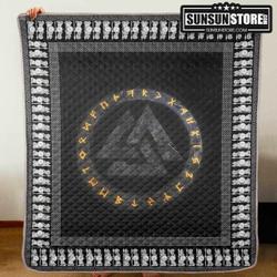 The Valknut Viking Cl2100506Mdq Quilt Blanket and Home Decor