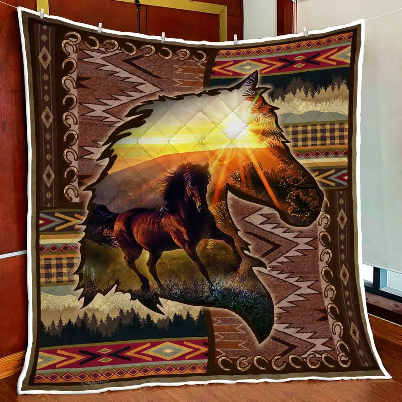 The Wild Spirit Horse Quilt Blanket and Home Decor