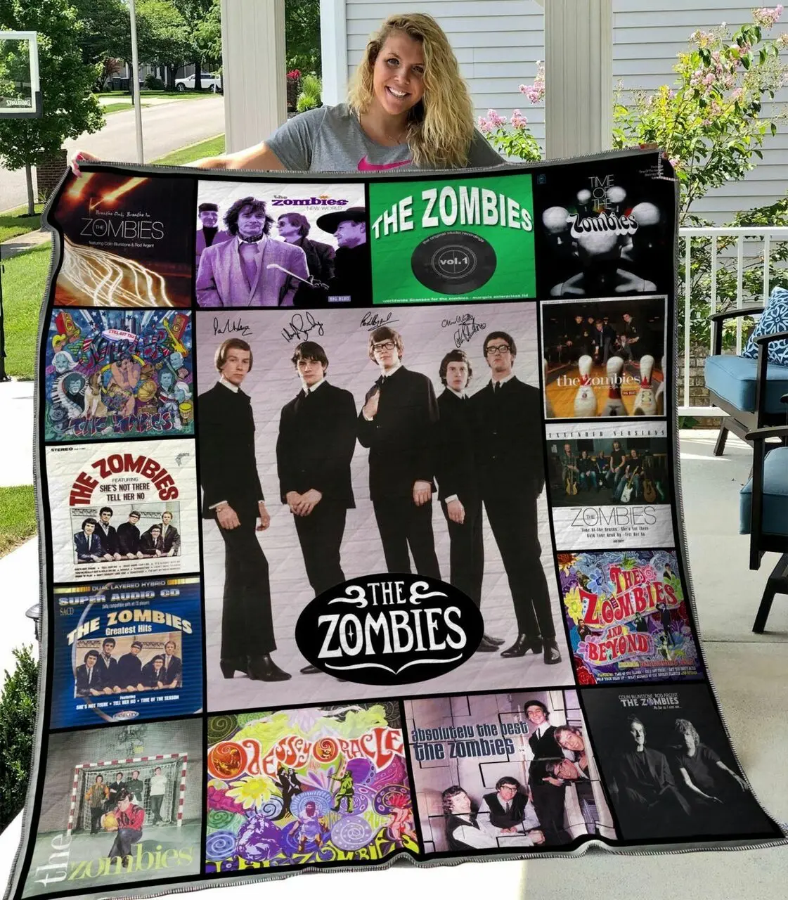 The Zombies Quilt Blanket and Home Decor