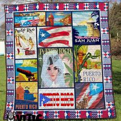 Thevitic™ Puerto Rico Quilt 3D Aop 03787 and Home Decor