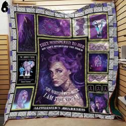 They Whisper Alzheimer Awareness Quilt Blanket Dhc191229Vt and Home Decor