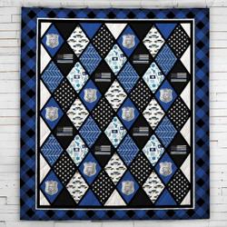 Thin Blue Line Badges Quilt  Quilt and Home Decor
