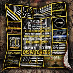 Thin Gold Line Dispatchers Cl2100509Mdq Quilt Blanket and Home Decor
