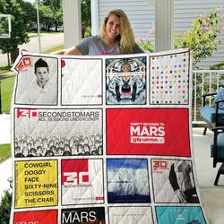 Thirty Seconds To Mars Quilt Blanket and Home Decor