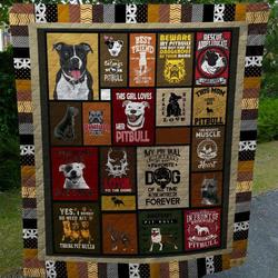 This Girl Loves Her Pitbull Quilt -Bt01Mk_0208  Quilt and Home Decor