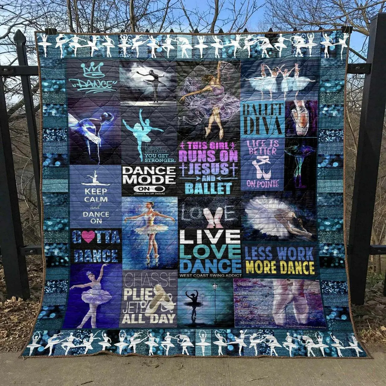 This Girl Runs On Jesus And Ballet Clt170666 Quilt Blanket and Home Decor