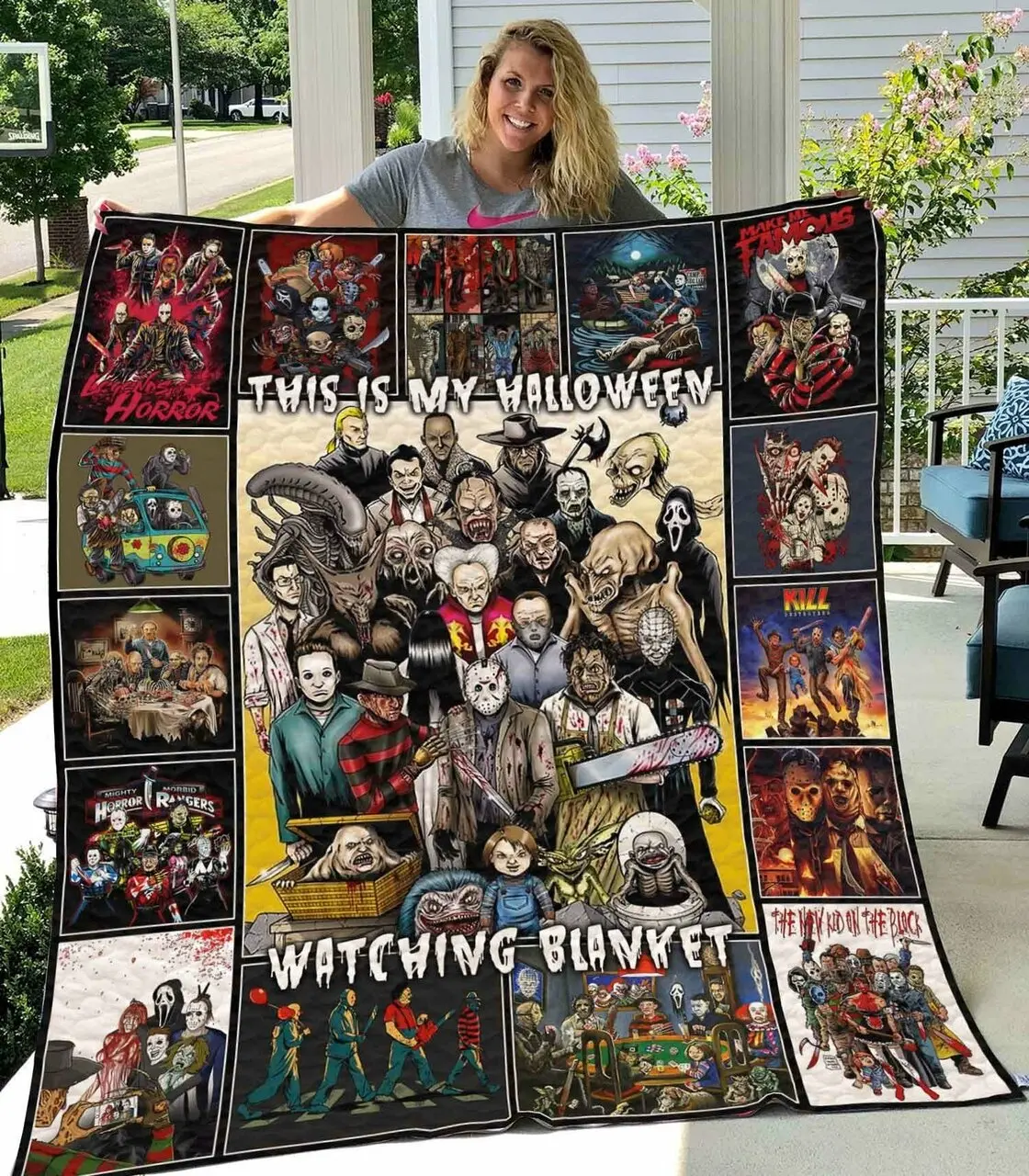 This Is My Halloween Watching Blanket Quilt Blanket and Home Decor