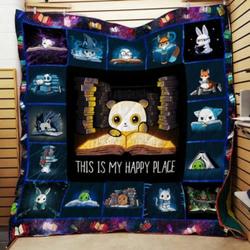 This Is My Happy Place Reading Book Cl22100512Mdq Quilt Blanket and Home Decor