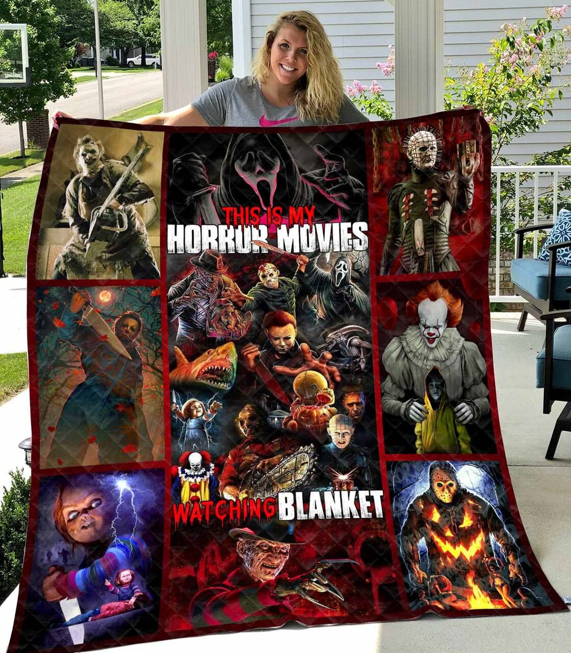 This Is My Horror Movies Blanket Vr1 H89 Quilt and Home Decor