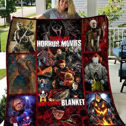 This Is My Horror Movies Blanket Vr1 H89  Quilt and Home Decor