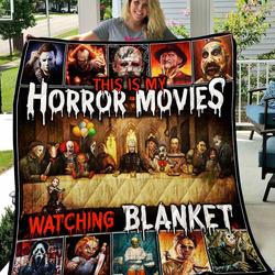 This Is My Horror Movies Quilt Blanket and Home Decor
