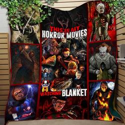 This Is My Horror Movies Watching Blanket Quilt and Home Decor