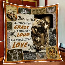 This Is Us Motorcycle Couple Quilt Blanket and Home Decor