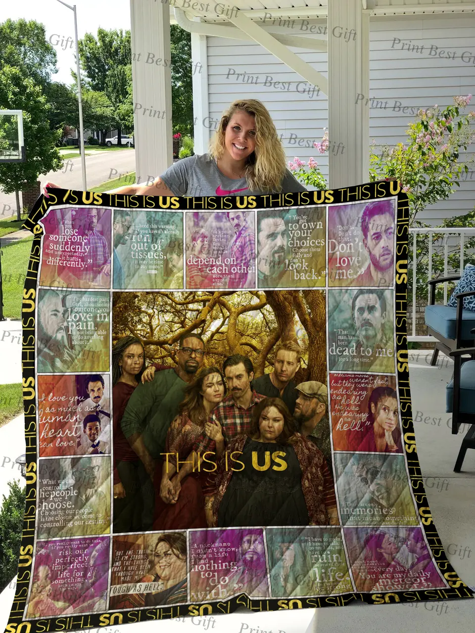 This Is Us Poster Quilt and Home Decor