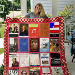 Thomas Paine Books Quilt Blanket and Home Decor