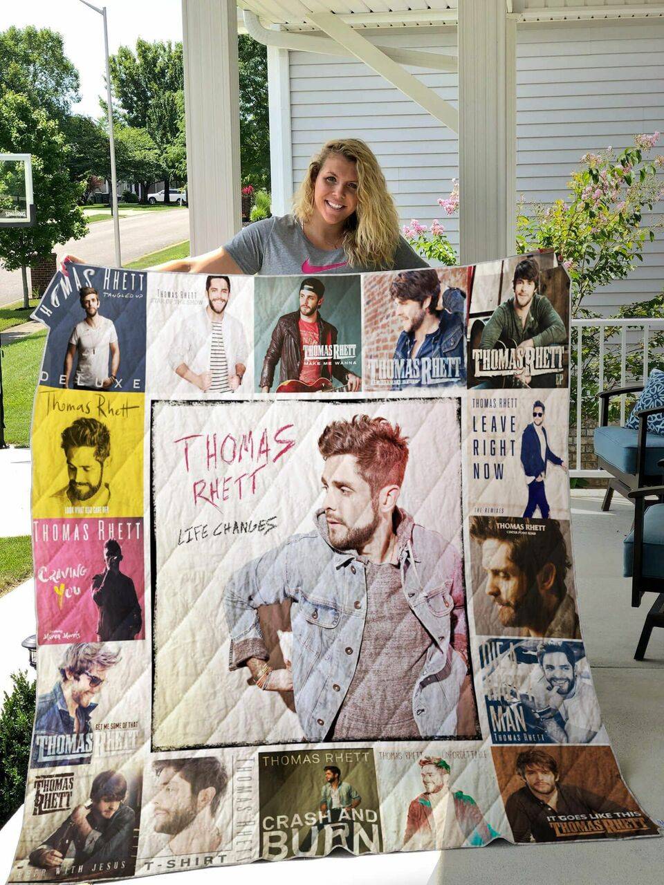 Thomas Rhett Quilt Blanket For Fans Ver 17 and Home Decor