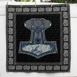 Thor Hammer Mjolnir Ship Viking Cl2100510Mdq Quilt Blanket and Home Decor