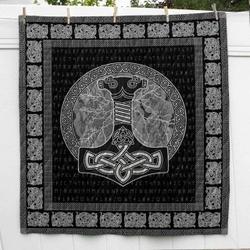 Thor Hammer Mjolnir Viking Cl2100512Mdq Quilt Blanket and Home Decor