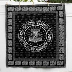 Thor Hammer Mjolnir Viking Cl2100513Mdq Quilt Blanket and Home Decor