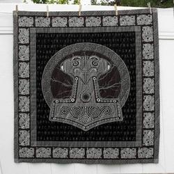 Thor Hammer Mjolnir Viking Cl2100514Mdq Quilt Blanket and Home Decor