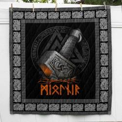 Thor Hammer Mjolnir Viking Cl2100515Mdq Quilt Blanket and Home Decor
