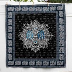Thor Hammer Viking Cl2100521Mdq Quilt Blanket and Home Decor