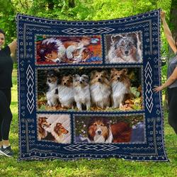 Thq071114 Shetland Sheepdog Quilt Blanket  Quilt and Home Decor