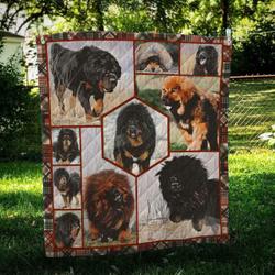 Tibetan Mastiff Vintage Quilt Blanket Dhc09122001Dd and Home Decor