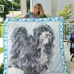 Tibetan Terrier Quilt Blanket Lukj8E Dhc0301903Dd and Home Decor