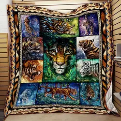 Tiger Art Collection Quilt Q2702-02 and Home Decor