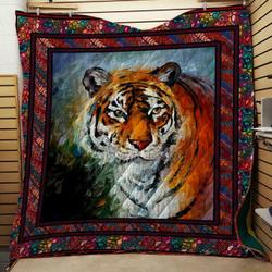 Tiger Quilt Design By Exrain and Home Decor